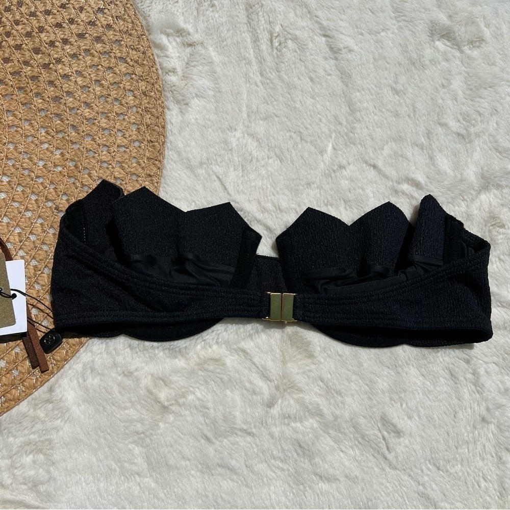 VIX Black Firenze Imani Bandeau and High Waisted Hot Pants Bikini Set - Picture 7 of 13